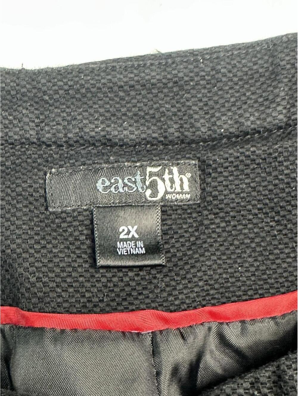 Women’s East 5th Piped Avenue Black Open-Front Jacket 2x 31-23 View 4